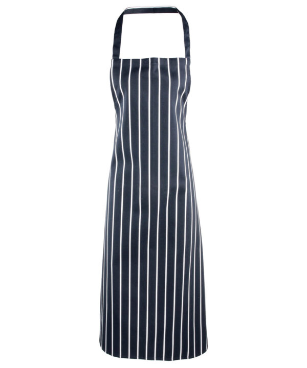 Blue Striped bib apron PR110NYWH