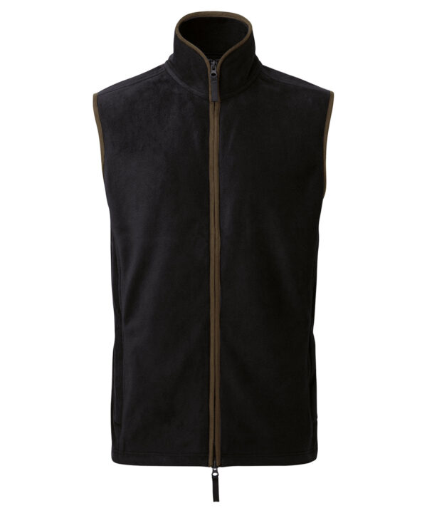 Black Artisan fleece gilet PR803BKBR0