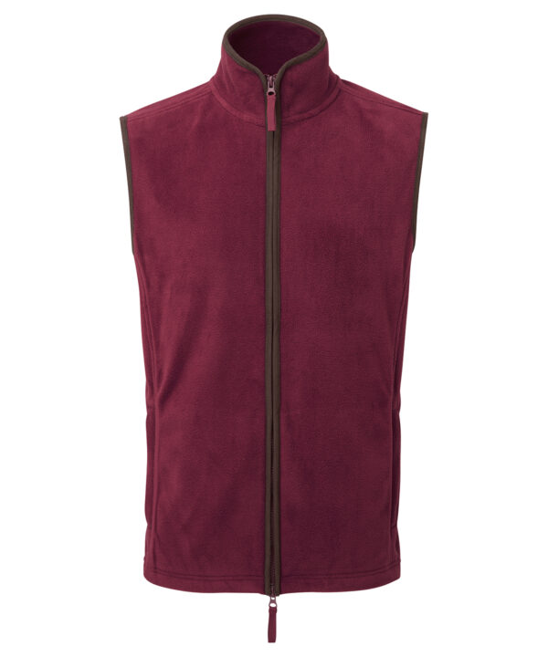 Red Artisan fleece gilet PR803BUBR0