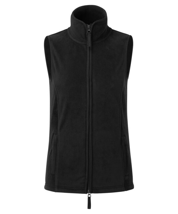 Black Women's artisan fleece gilet PR804BKBK0