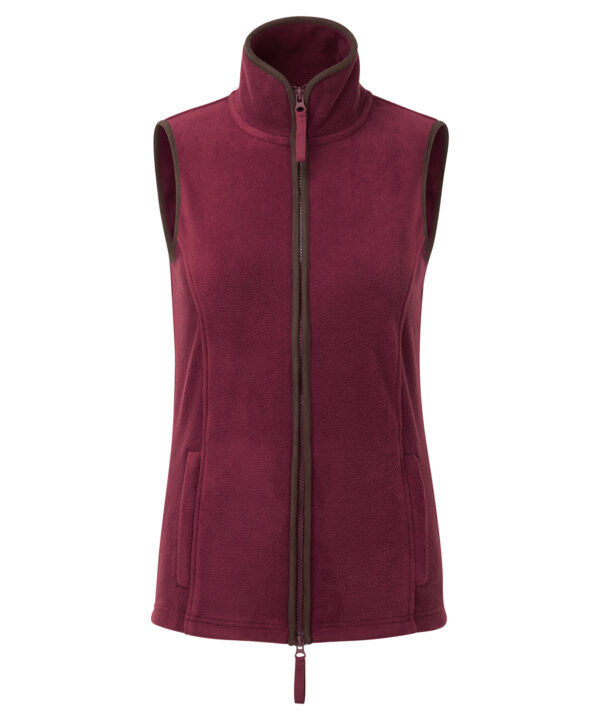 Red Women's artisan fleece gilet PR804BUBR0