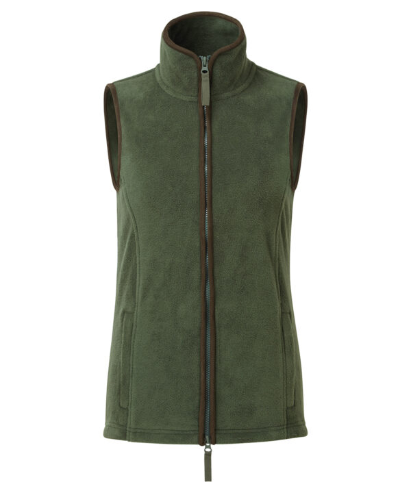 Green Women's artisan fleece gilet PR804MGBR0